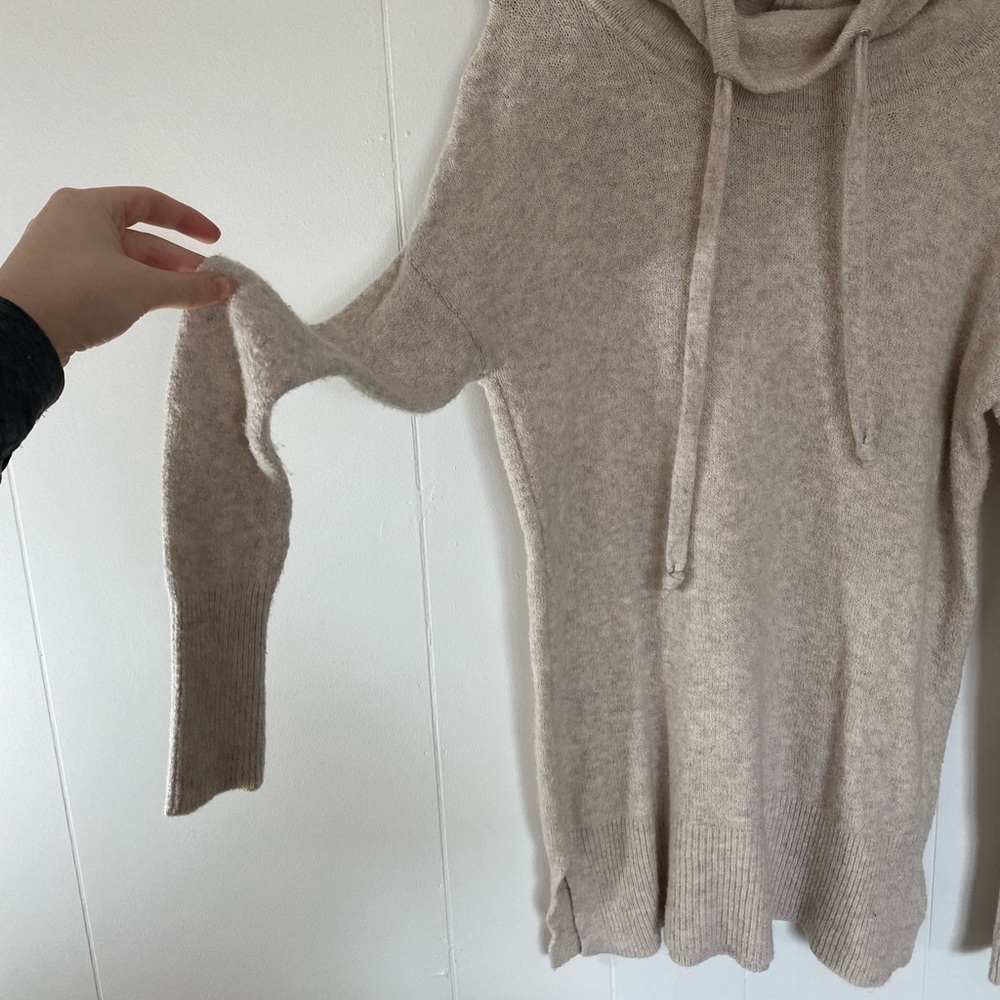 ANTHROPOLOGIE RUBY MOON women’s beige tan cowl neck sweater - extremely soft! - Picture 2 of 5